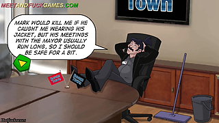 Horny cheating wife fucked by manager for promotion  -cartoon gameplay