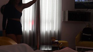 Latina with Perfect Body Dances for Me in Pole Dance