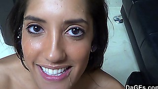 Perfect latina fucks and gets a nice facial in an audition