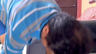 Big butt and busty neighbor gets stuck!! And the old pervert helps her and takes advantage - REAL HOMEMADE