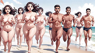 AI Uncensored Anime 3D Hentai Indian Women Vol - 1- The Great Indian Nude Marathon