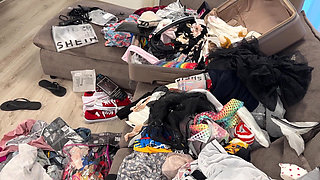 Skinny Hot Tight Pussy Czech Girl Does a Try on Haul for Panties and Short Skirts for an Amateur Porn Director