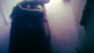 Husband caught wife fucked by her x boy friend with secret cemara in bathroom.