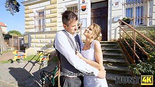 Watch Steve Q & Sarah Kay get down and dirty in wedding dress & pussy action