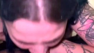 Hairy Blue Haired Bitch Sucking And Gets Banged