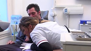 Slutty dentist Anna Polina gets fucked in the ass