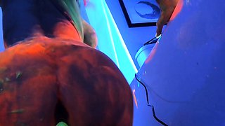 Blonde tight pussy babe solo toy fun in glamour masturbation