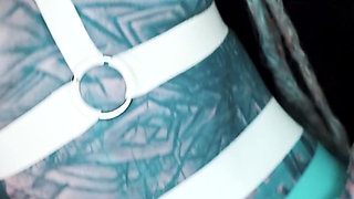 Anal Masturbation and Squirt - Tattoo Girl in Latex - Gapes and Prolapse, ATM