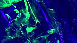 Rubber Double Fisting with Uv Slime