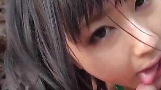 Amateur Japanese breezy Megumi Haruka throttles my nutsack and sucks my jizz-shotgun - the greatest JAV ever!