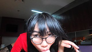 Cute Thai femboy teen intern BJ and anal