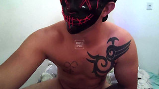 Solo man- crooked cock straight man banging his morning handjob