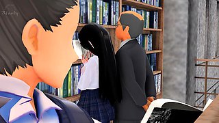 Hot student fucked in the library