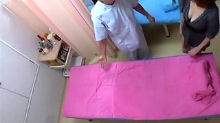Japanese girl getting massage