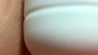 A Young Brunette Masturbates and Cums From a Toy, Female Orgasm