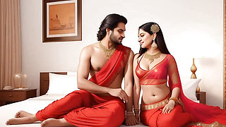 Boy behind Indian sex scene shakes his cock in front of girls
