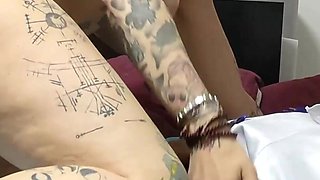 Real Cosplay Couple Passionate Fucking and Sucking Eachother (cosplay Rem and Felix From Re:zero)