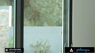 Girlsway - horny webcam female Natalia Starr wants to pound her new secretary Whitney Wright live