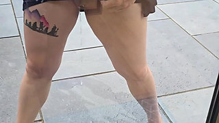 Pee Desperation Tease You with a Sneaky Pee as I Take a Call
