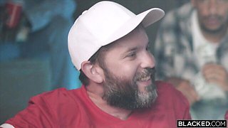 Spit roast sex with lusty Slimpokee and Don Sudan from Blacked.Com