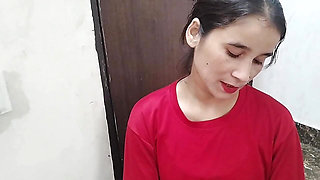 Aunty ko saman dene ke bahane pel diya