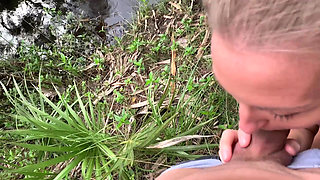 My First Time in Public Sucking Dick Swallowing Cum