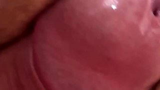 Husband Rubs My Swollen Clit with His Hard Cock Before He Penetrates My Pussy. Close-ups.