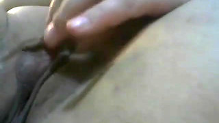 Pussy spread, gaping and cervix show, milking my tits