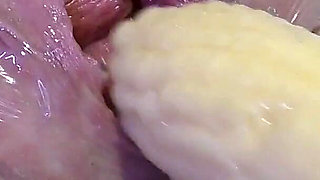 Wide Open Cocked Pussy Mechanically Fucked From Very Close 3