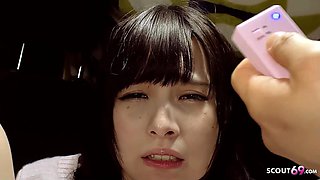 Petite Japanese Teen 18 Seduce to Give First Time Blowjob by Old Men in POV