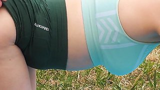 Nymphomaniac Trains Outdoors and Takes Over a Stranger's Fat Cock)