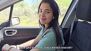 Her Neighbor In Public Inside The Car Hardcore Footjob Deep Blowjob