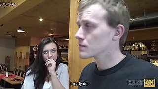 HUNT4K. Cutie makes love with stranger to earn cash for boyfriend