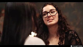 Hot Japanese Vampire Lesbian Sex - Rikako Katayama Dominated by Nerdy Leana Lovings in Gothic Horror Fuck
