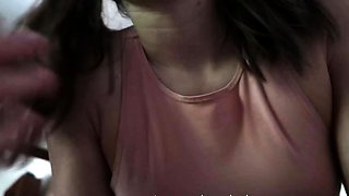 ASMR Claudy Step Sister And Step Brother Share Hotel Bed