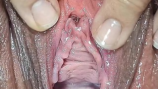 Asmr Beautiful Big Muscular Vagina Close-up, Masturbation, Fingering, Squirting & Fisting