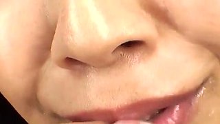 Dirty POV: Mistress Kiwako Oikawa Fucks Her Mouth with a Spit-covered Finger... Careful - if You Stare, She’ll Spit on You.