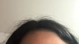 Small titted teen sucks upside down