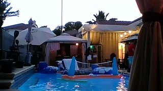 Hot brunette amateur MILF rides hubbys cock