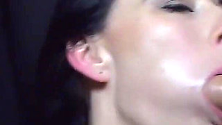 MILF Cum Slut Wife Sexy Cleo in Amateur Gangbang Fucking Gets Covered in Cum