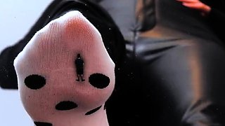 Close up cock jerking solo