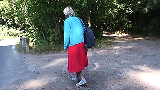 Younger stallion fucks old granny roadside