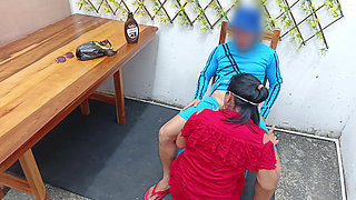 My very feminine neighbor pays dearly for her chocolate cock