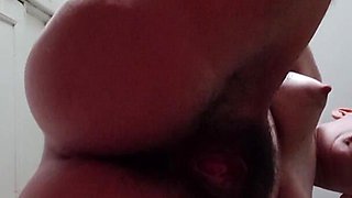 Fitness Yoga for Nudists. Hairy MILF Doing Yoga Naked in a Nudist Gym. Incredible View