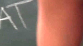 Brunette teen with small tits gets gangbanged