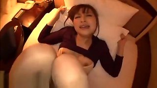 Japanese Lady In Pantyhose Fucked And Cumshotted On Legs