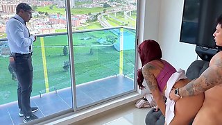 Cheating Bitch! She Fucked Her Lover While Her Boyfriend Watched Her!