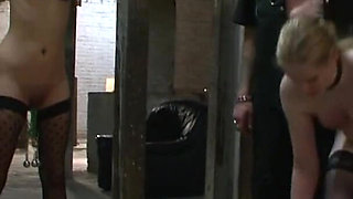 German deepthroat BDSM - Blonde slave