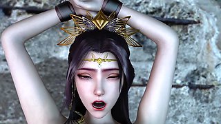 3D Hot Asian Babe Have Her First Time BDSM Sex with Her Master