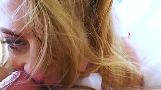 Anal loving blonde gf close up blowjob in this hd pov video